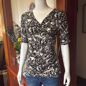 NWT Style&Co is.e small Elegant Black and White Patterned Women's Top